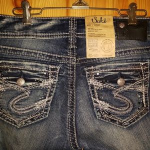 Nwt Silver Jean's mid rise boot 29 x 35 suki Bling